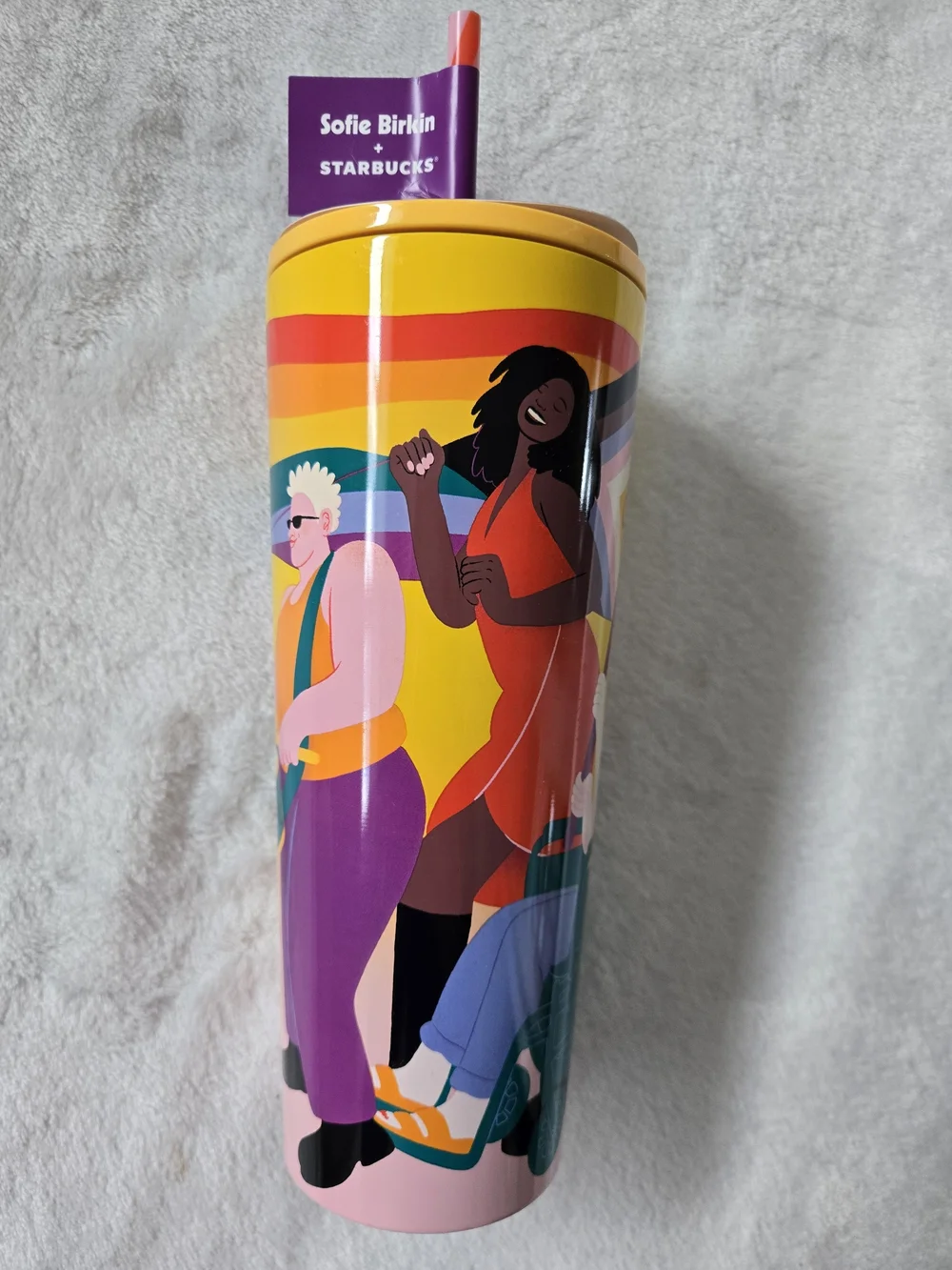 Starbucks Collectible Sofie Birkin Yellow & Pink Pride Tumbler NWT - Picture 2 of 5
